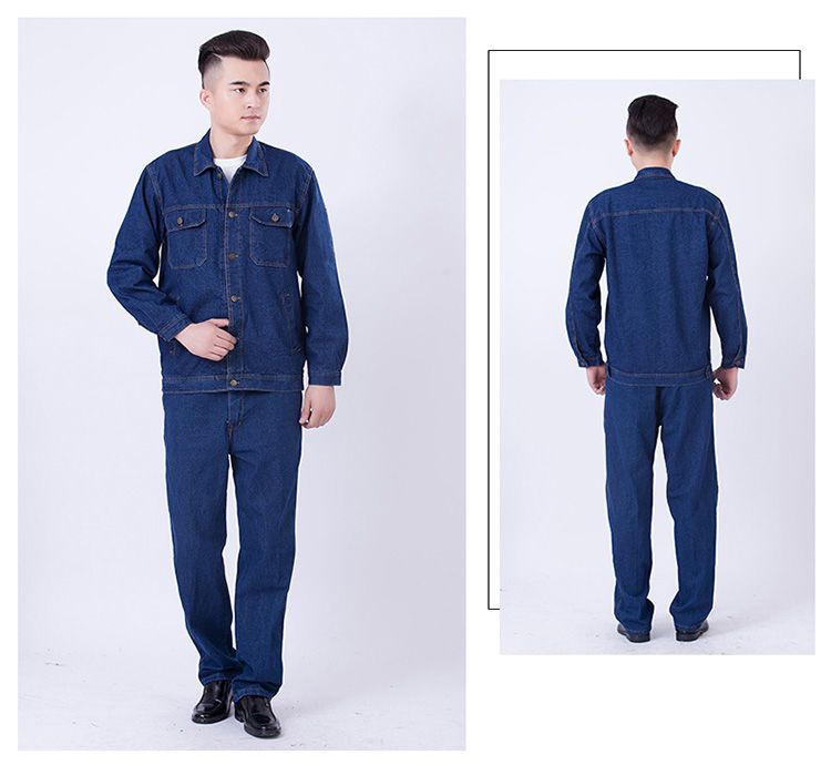 NZ023C 电焊牛仔工作服套装男焊工加厚防烫耐磨建筑工汽修劳保工作服裤子(图16)