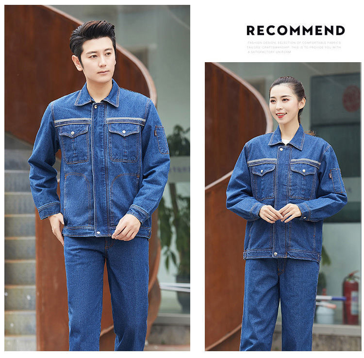 NZ023C 电焊牛仔工作服套装男焊工加厚防烫耐磨建筑工汽修劳保工作服裤子(图24)