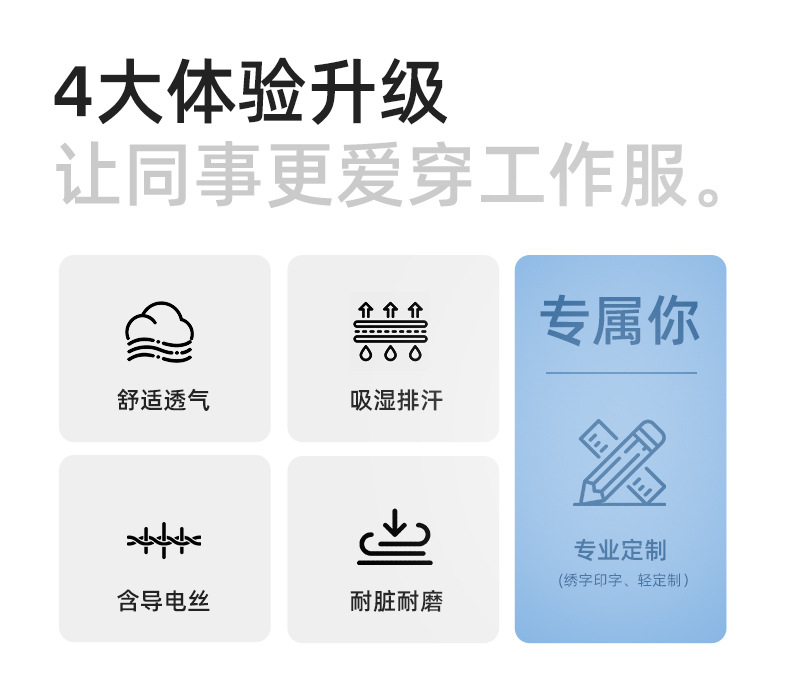 DL235D 夏季短袖高端工作服男薄款吸湿排汗工装汽修车间工厂劳保服定制(图2)