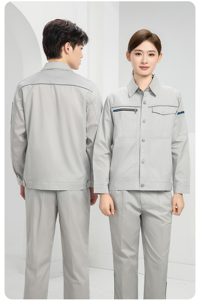 DL235D 夏季短袖高端工作服男薄款吸湿排汗工装汽修车间工厂劳保服定制(图22)