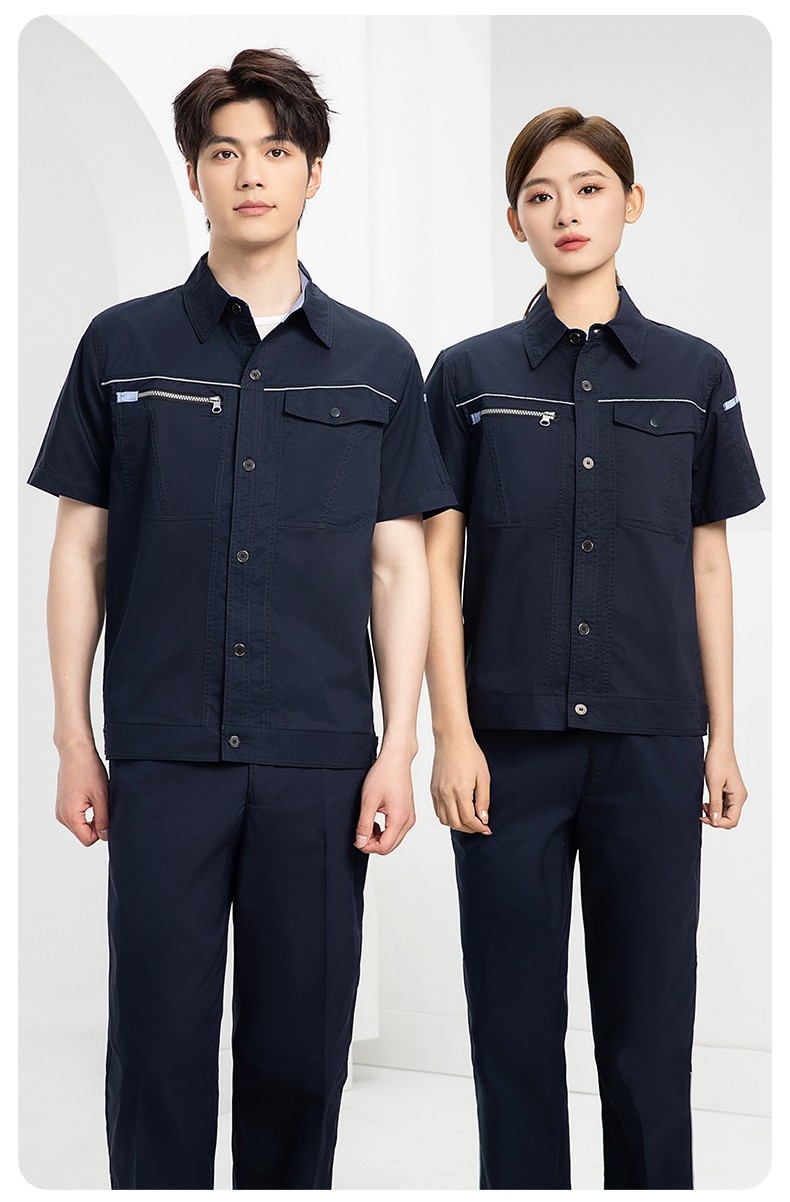 DL235X 高端夏季薄款长袖工作服定制印字薄款耐磨汽修工厂电焊车间劳保服(图15)