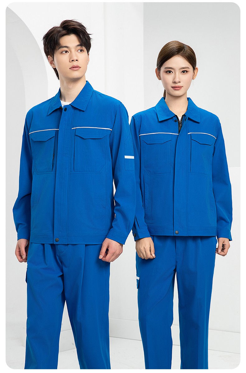 DM242X 夏季长袖工作服男套装耐磨工厂车间厂服建筑施工劳保服汽修服定制(图16)