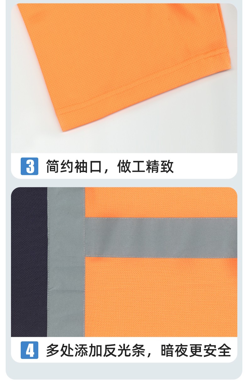 SG2119D 夏季速干短袖工服反光条薄款透气POLO文化衫车间机修工装(图9)