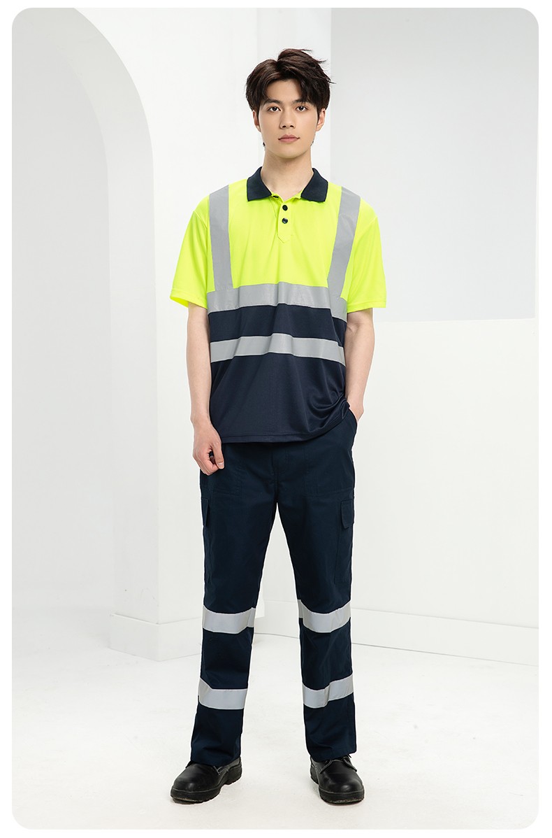 SG2119D 夏季速干短袖工服反光条薄款透气POLO文化衫车间机修工装(图13)