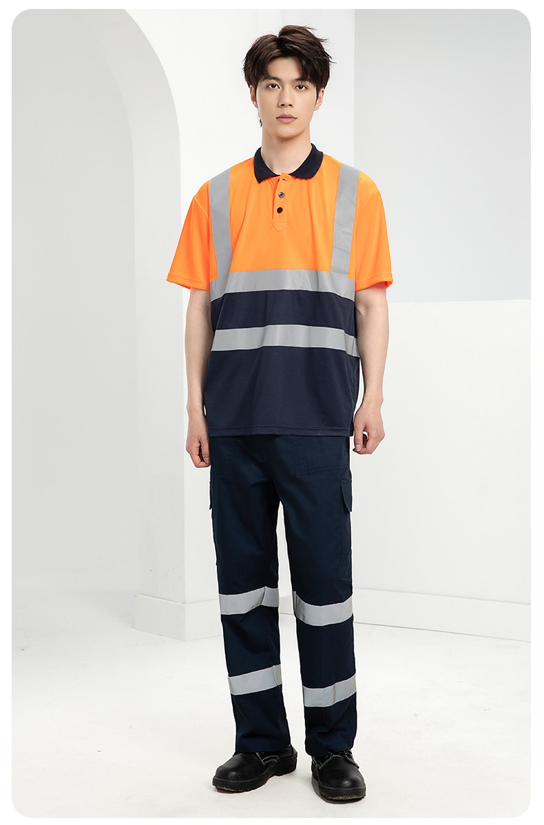 SG2119D 夏季速干短袖工服反光条薄款透气POLO文化衫车间机修工装(图19)