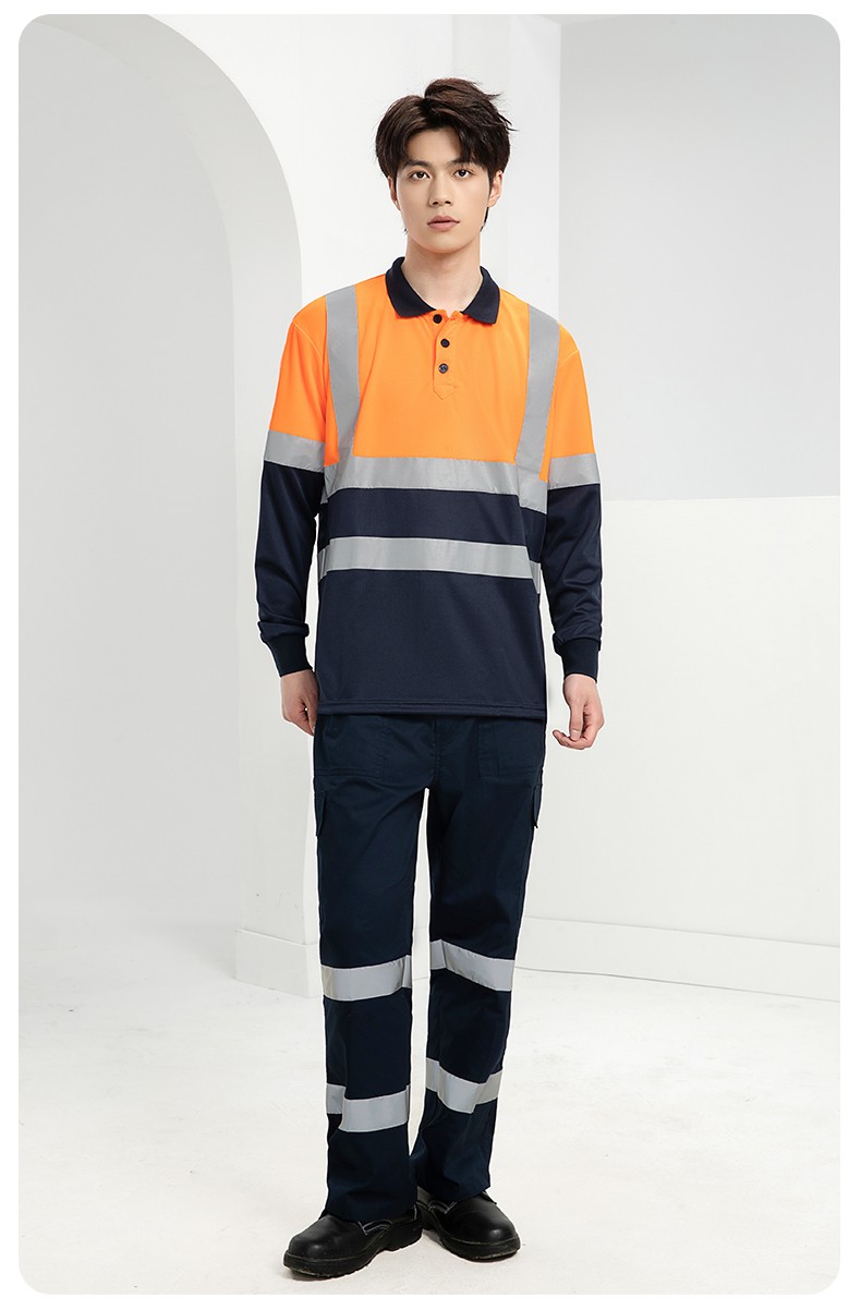 SG2119D 夏季速干短袖工服反光条薄款透气POLO文化衫车间机修工装(图21)