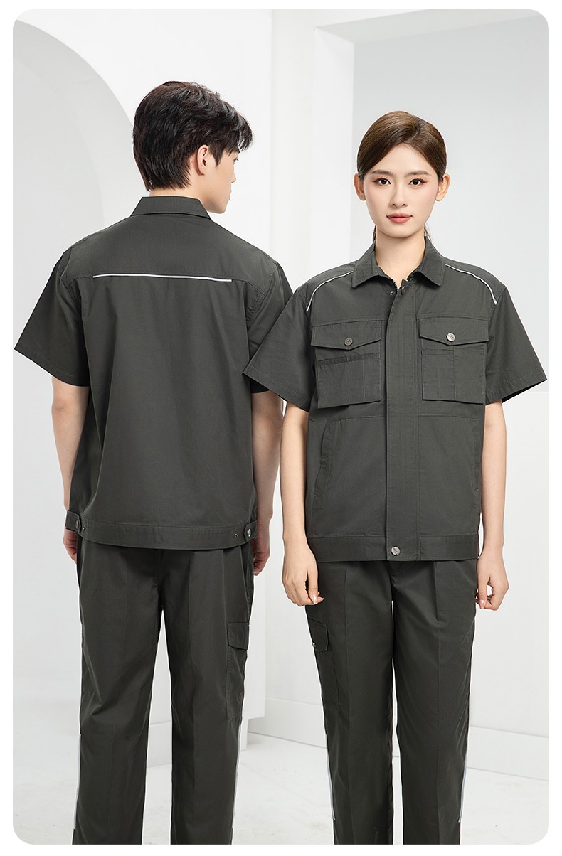 DM2315X 夏季工作服长袖透气吸湿排汗薄款套装劳保服建筑工程服上衣定制(图16)