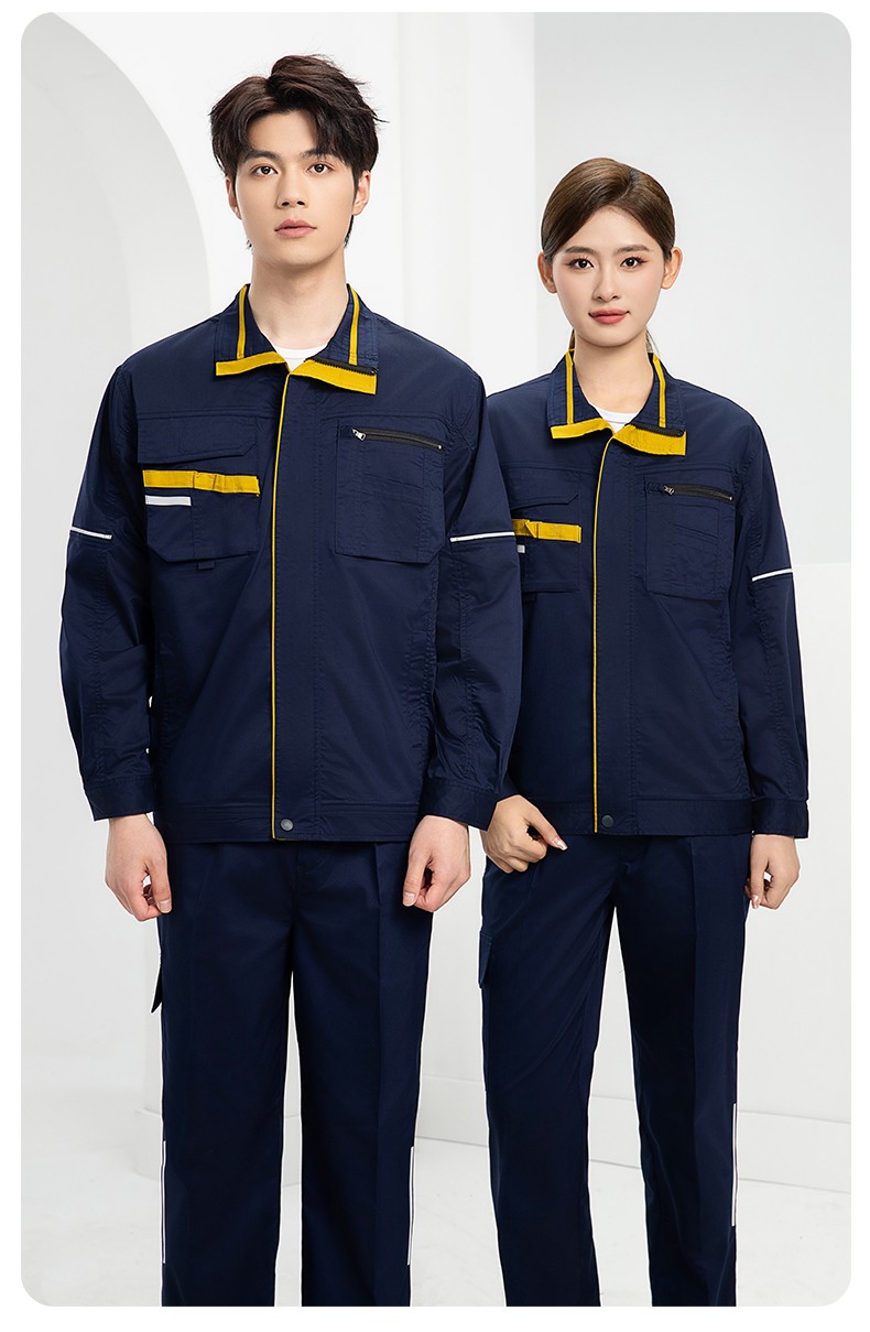 DM2316D 夏季工作服男短袖薄款套装耐磨透气劳保服上衣汽修服工厂工装定制(图19)