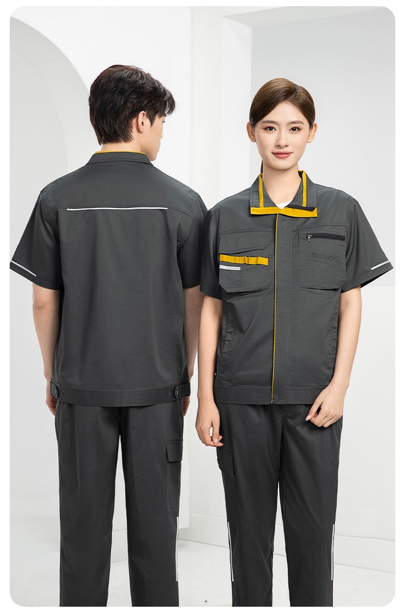 DM2316X 夏季长袖工作服套装薄款透气厂服工厂建筑劳保服车间机修服定制(图18)