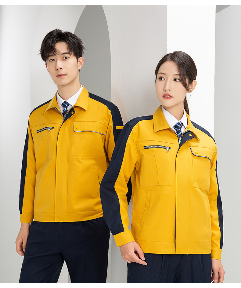 DL236 高端工作服定制印字男春秋长袖套装涤盖棉工装车间工人劳保服上衣(图20)