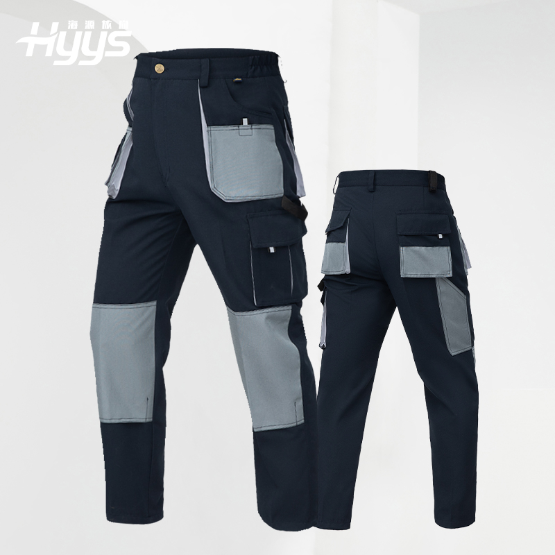 WF288 跨境劳保工装裤男耐磨多口袋大兜多兜工作裤汽修电工外贸出口裤子