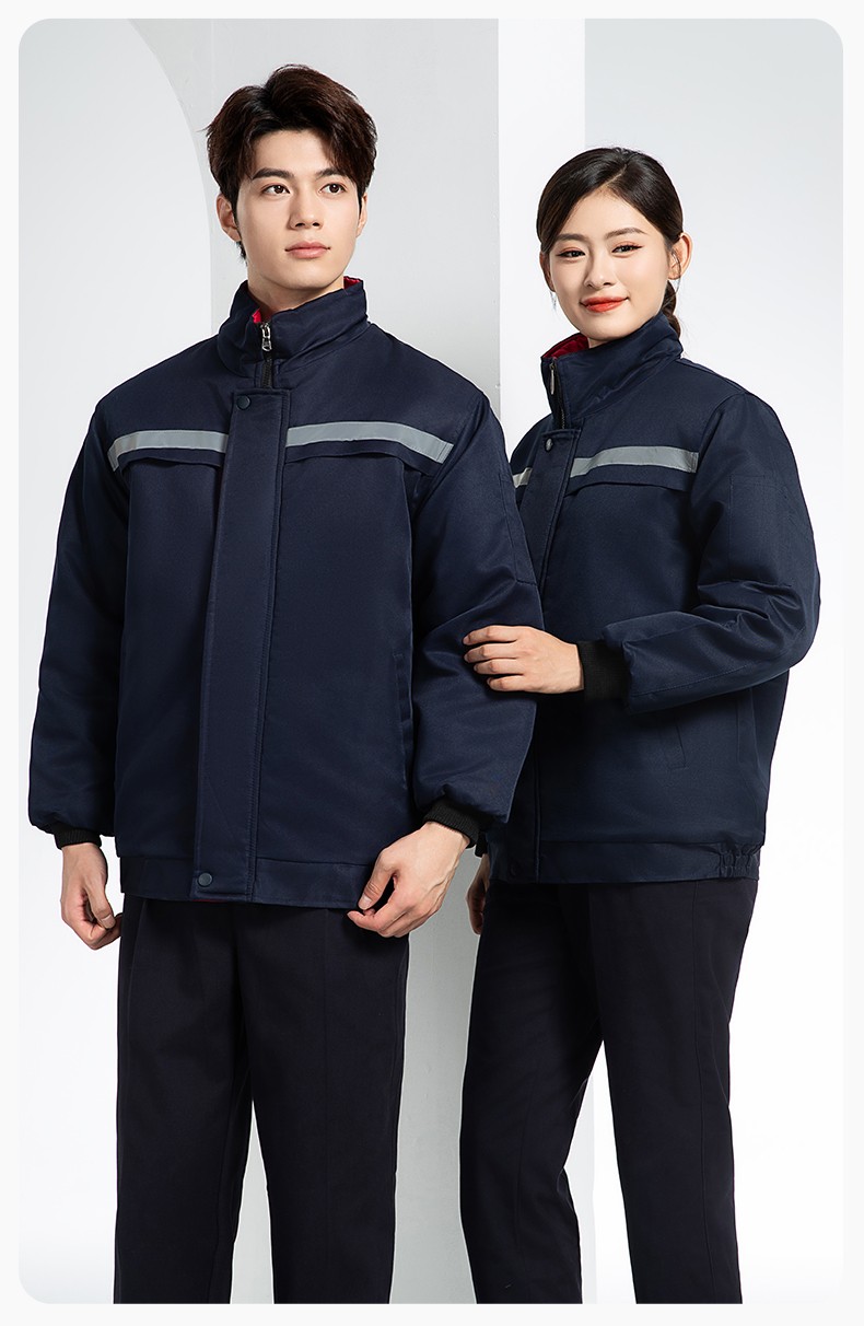 DM13-10YT 冬季工作服棉衣定制男加厚保暖夹克棉袄工厂冷库车间防寒棉上衣(图13)