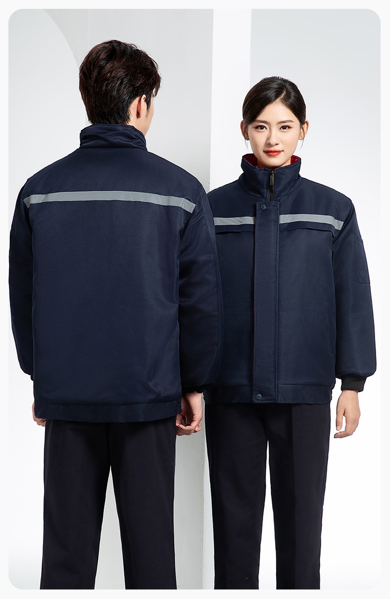 DM13-10YT 冬季工作服棉衣定制男加厚保暖夹克棉袄工厂冷库车间防寒棉上衣(图14)