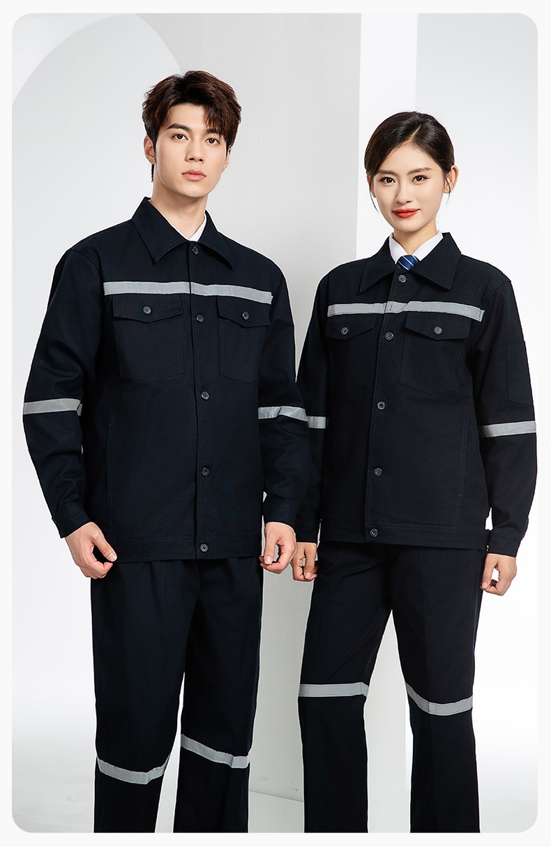 QM171 海源煤矿井下劳保工作服套装男全棉纯棉反光条电焊工厂劳保服(图14)