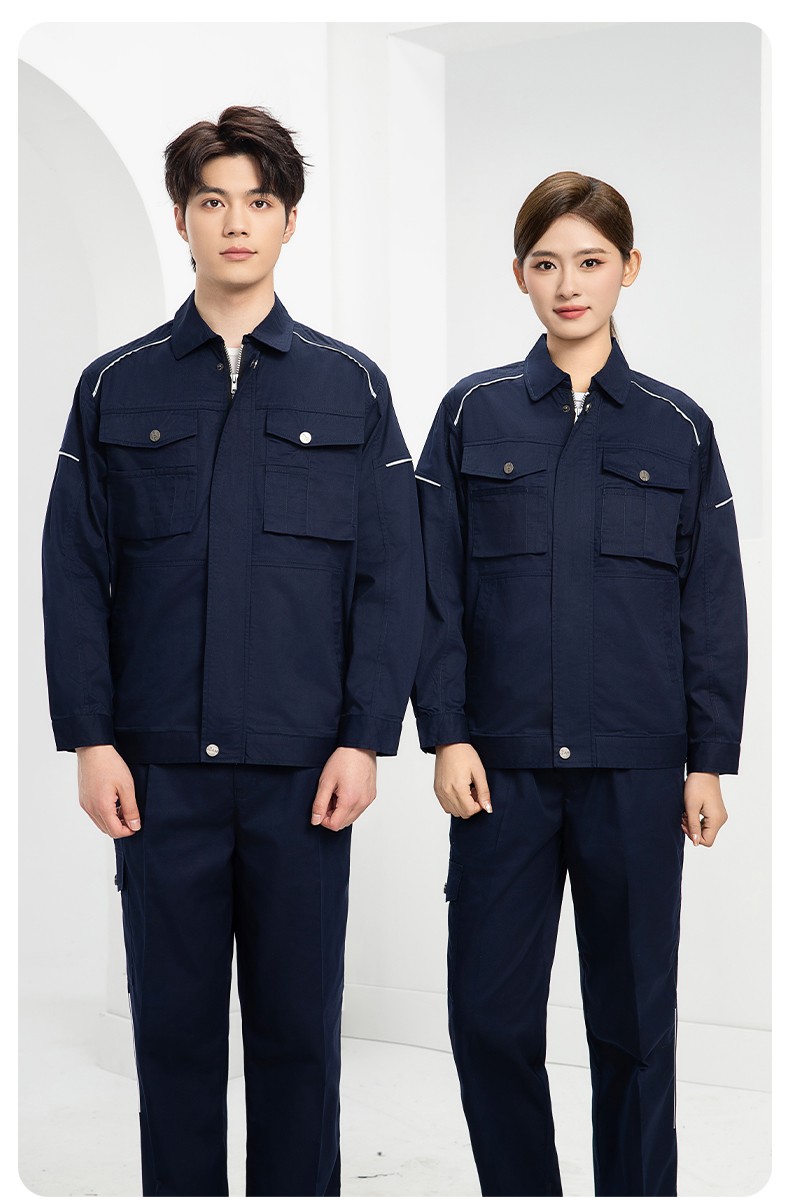 DM2315D 海源夏季工作服男短袖套装机修服印字LOGO工地工人耐磨工装定制(图17)