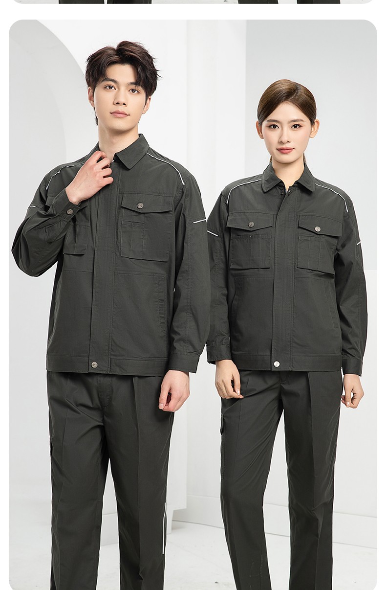 DM2315D 海源夏季工作服男短袖套装机修服印字LOGO工地工人耐磨工装定制(图20)