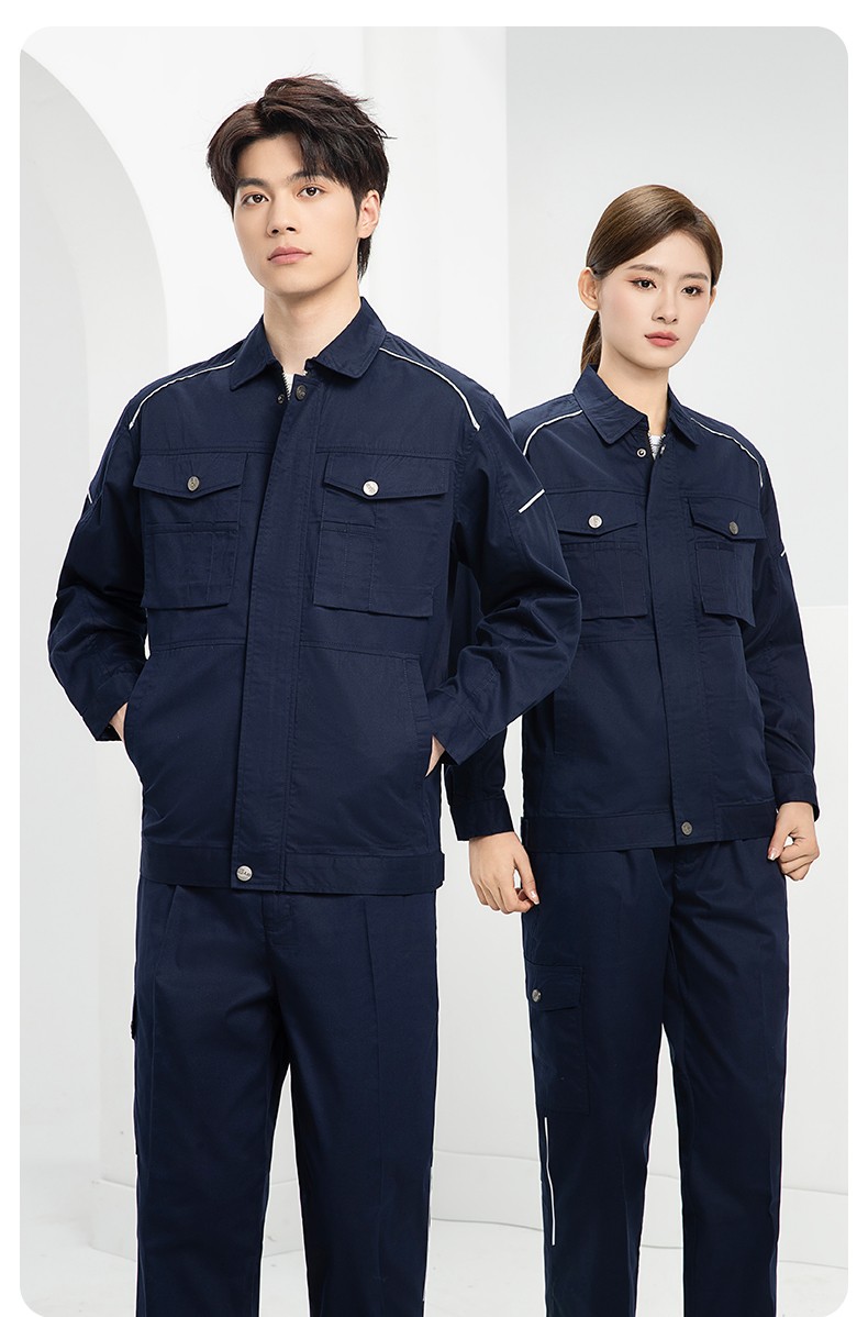 DM2315D 海源夏季工作服男短袖套装机修服印字LOGO工地工人耐磨工装定制(图18)