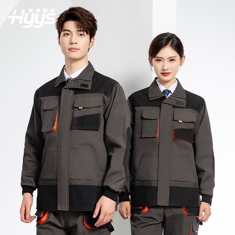 WD2118 跨境立体大兜工作服套装定制欧美多口袋多兜工装裤外贸出口劳保服