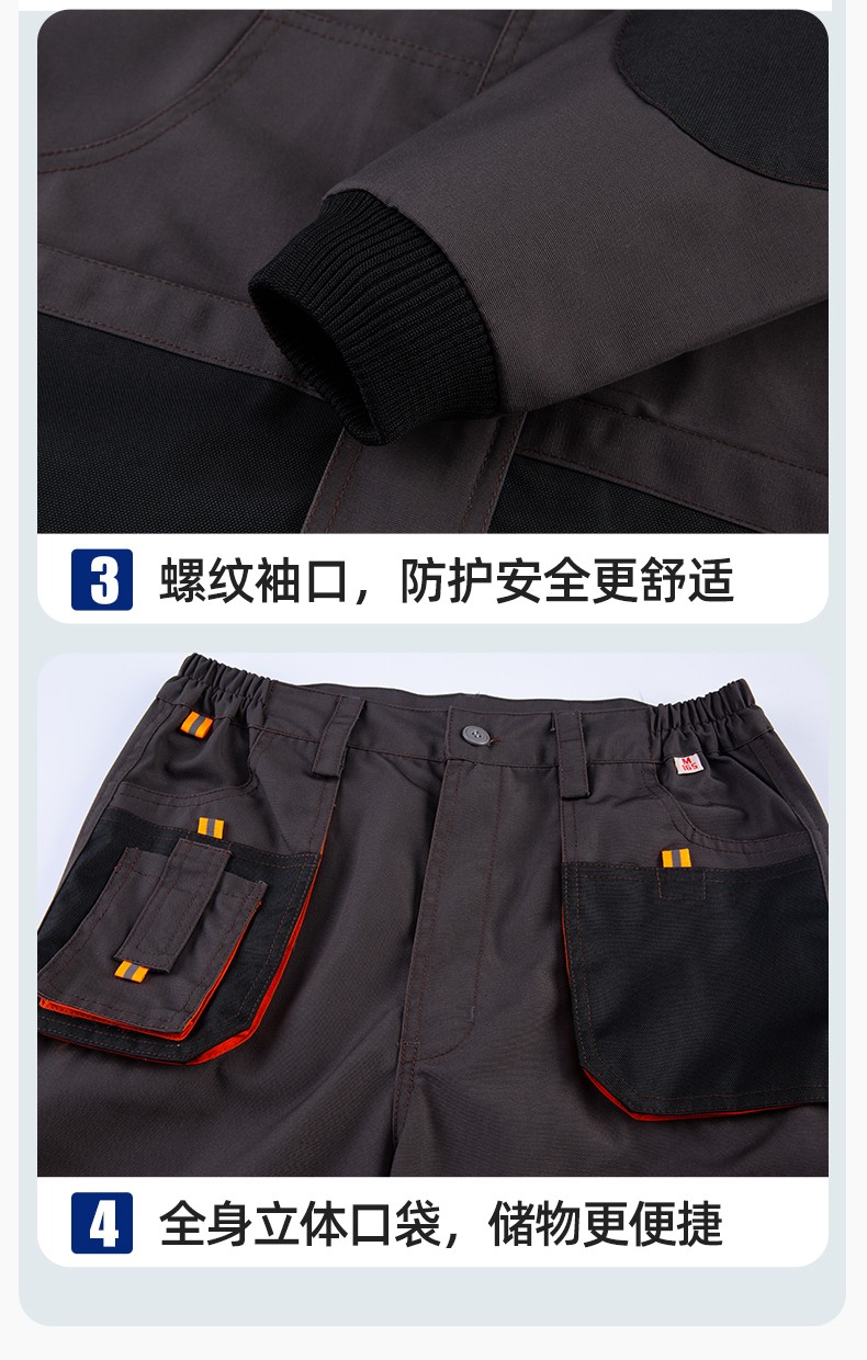 WD2118 跨境立体大兜工作服套装定制欧美多口袋多兜工装裤外贸出口劳保服(图9)