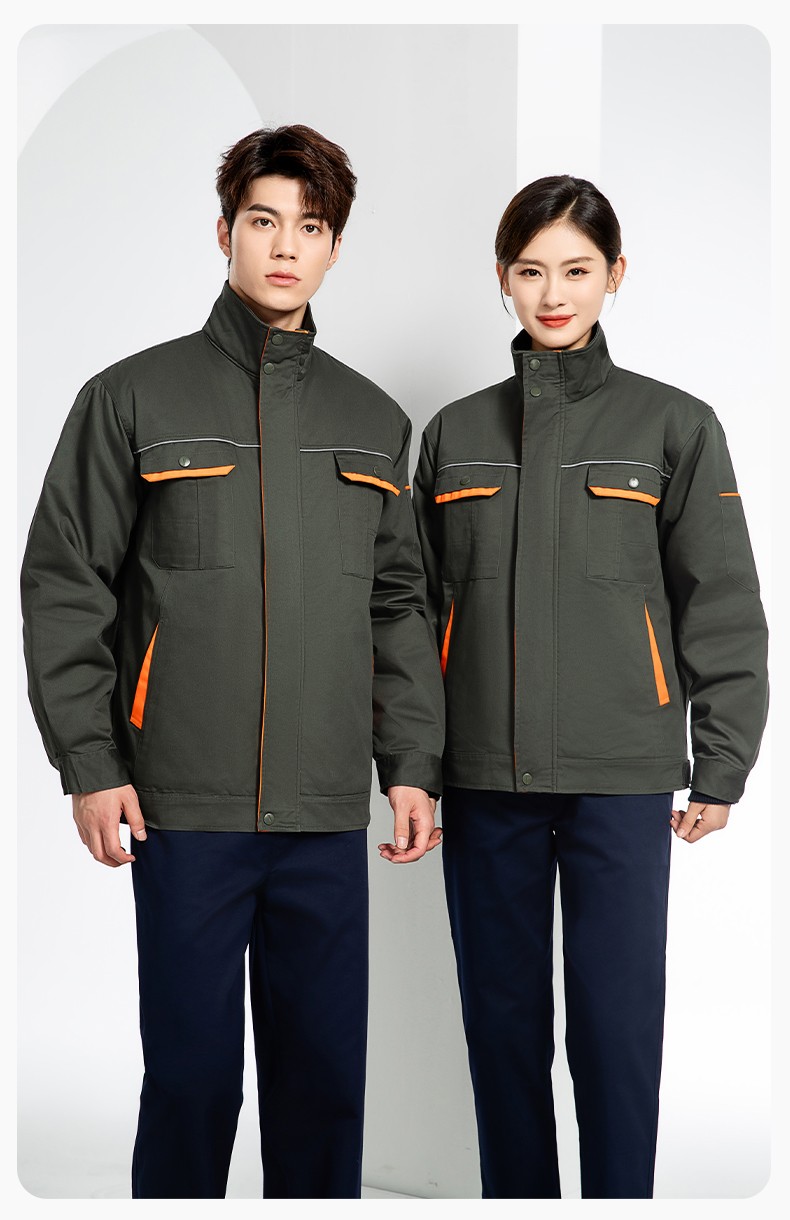 JC-102M 冬季工作服夹克棉衣定制男加绒加厚维修厂劳保服冷库棉袄套装防寒(图15)