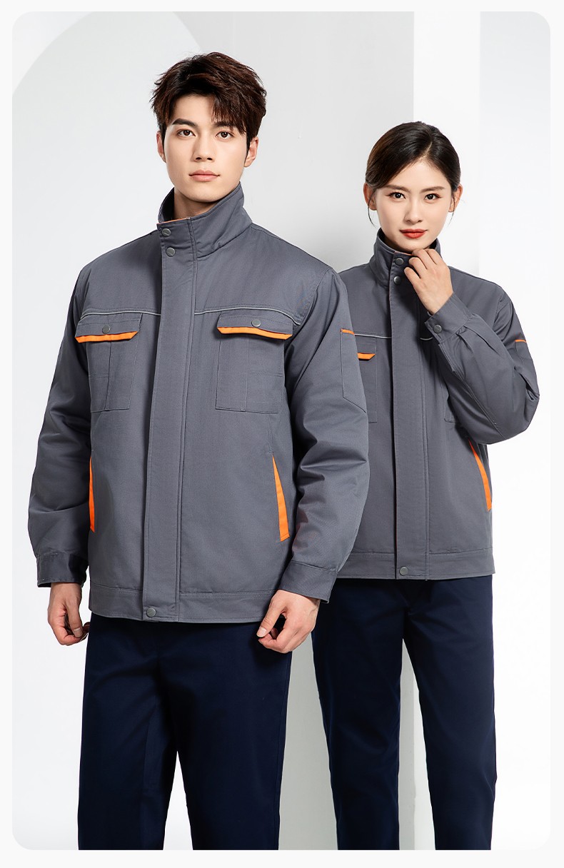 JC-102M 冬季工作服夹克棉衣定制男加绒加厚维修厂劳保服冷库棉袄套装防寒(图20)