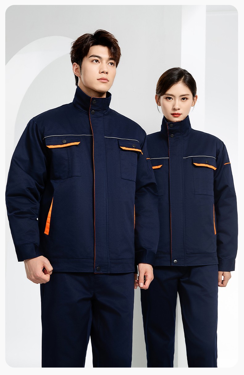 JC-102M 冬季工作服夹克棉衣定制男加绒加厚维修厂劳保服冷库棉袄套装防寒(图19)