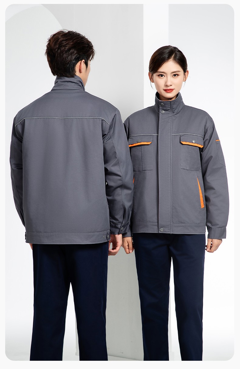 JC-102M 冬季工作服夹克棉衣定制男加绒加厚维修厂劳保服冷库棉袄套装防寒(图21)