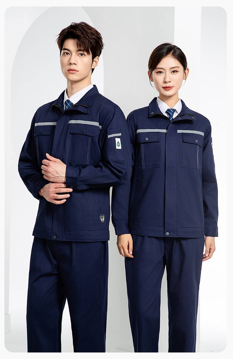 JC-H9935 纯棉防静电工作服套装男汽修车间工厂电焊服厂服反光条工装劳保服(图17)