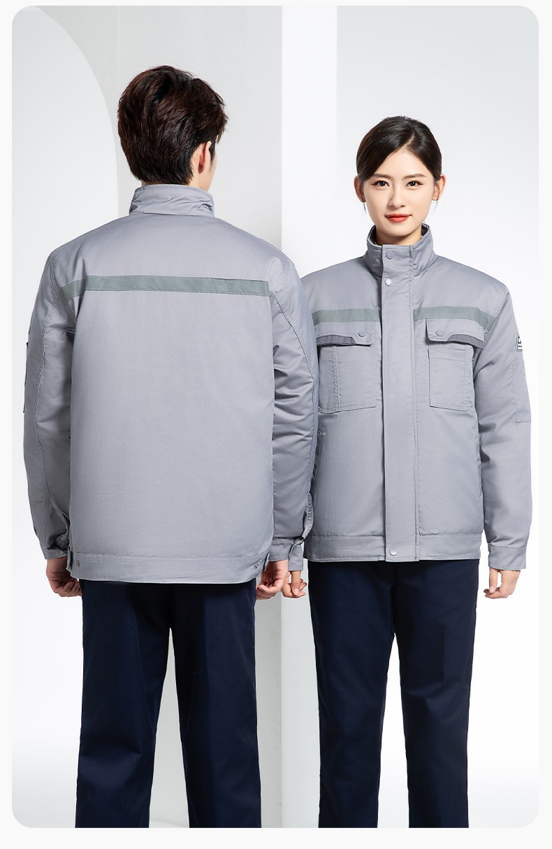YM-20901 冬季工作服棉衣定制加厚防静电棉服劳保服加绒耐磨冬装劳保服棉袄(图19)