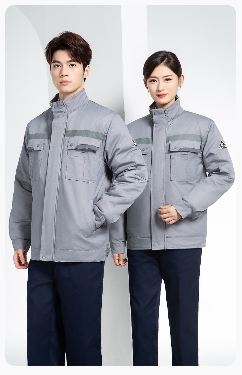 YM-20901 冬季工作服棉衣定制加厚防静电棉服劳保服加绒耐磨冬装劳保服棉袄(图18)