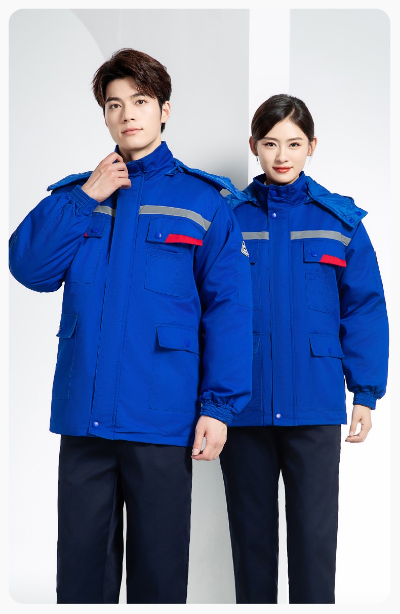 YM-20901Z 加油站静电工作棉服电子工厂男女冬季劳保工程棉衣棉袄加厚工作服(图16)