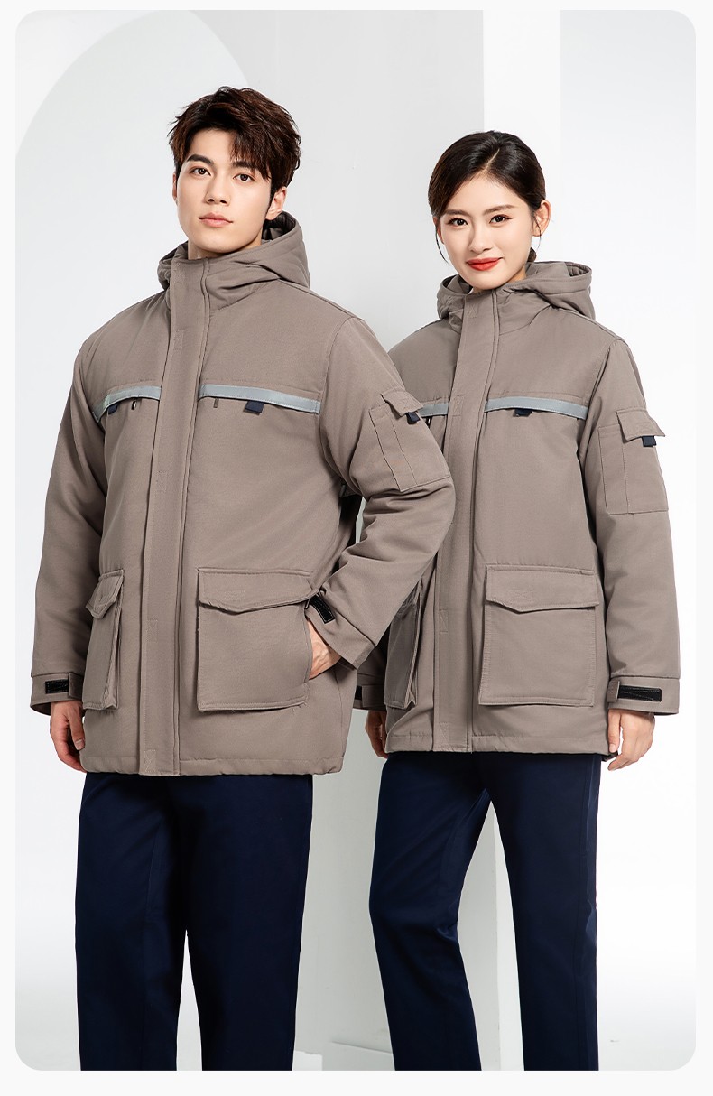 JC-S011 冬季可拆卸工作服棉衣定制供电公司保暖棉袄加厚加绒劳保服防寒服(图19)