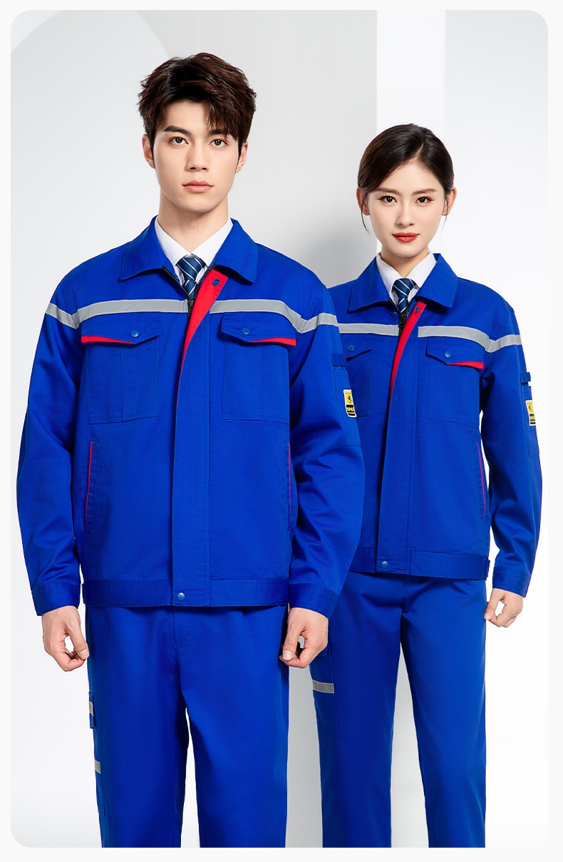 JC-S2203 春秋防静电工作服套装定制男耐磨工地劳动石油石化工装劳保服上衣(图18)