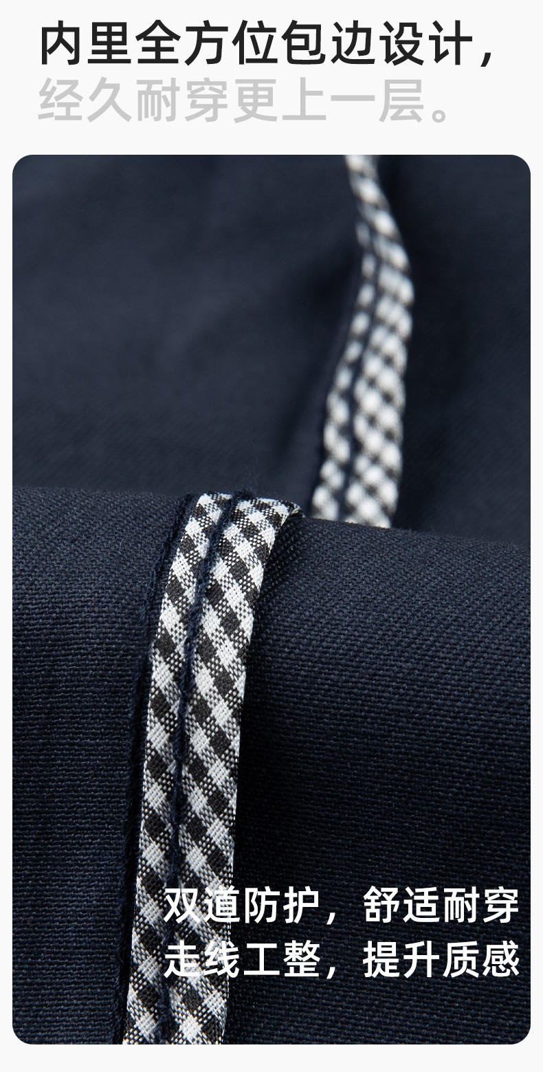 BF-802 春秋纯棉反光条劳保工作服套装耐磨防烫电焊干活工装定制(图5)