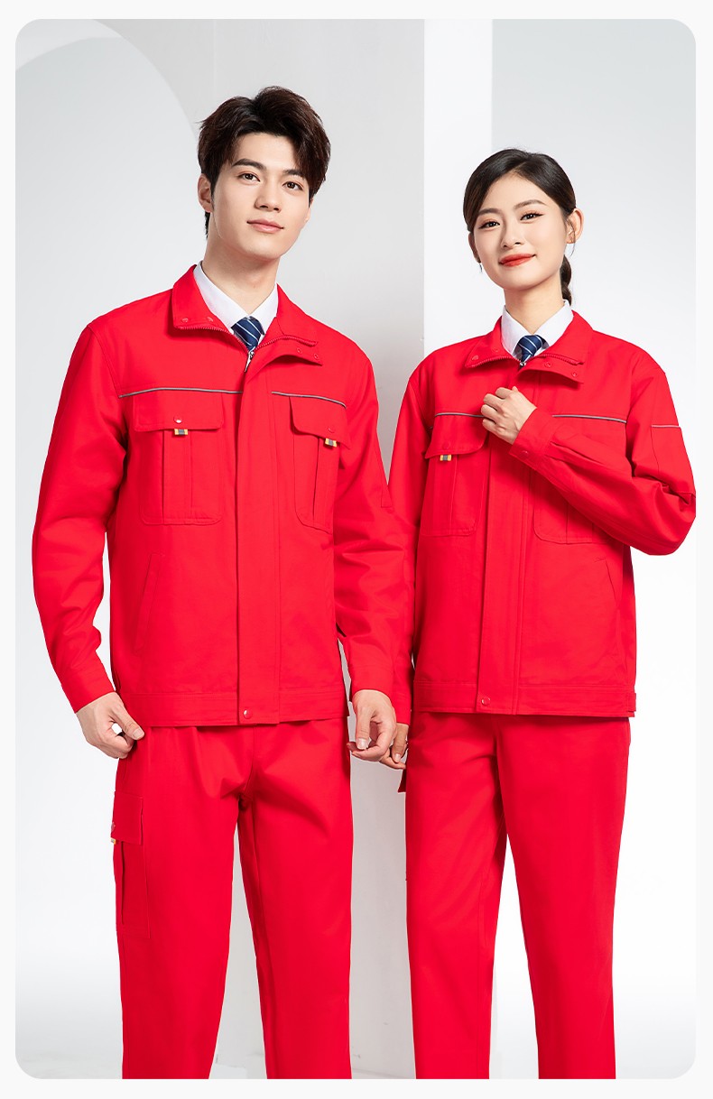 BF-802 春秋纯棉反光条劳保工作服套装耐磨防烫电焊干活工装定制(图18)