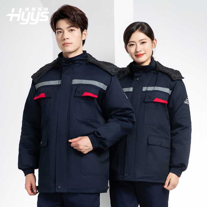 YM-20901Z 加油站静电工作棉服电子工厂男女冬季劳保工程棉衣棉袄加厚工作服