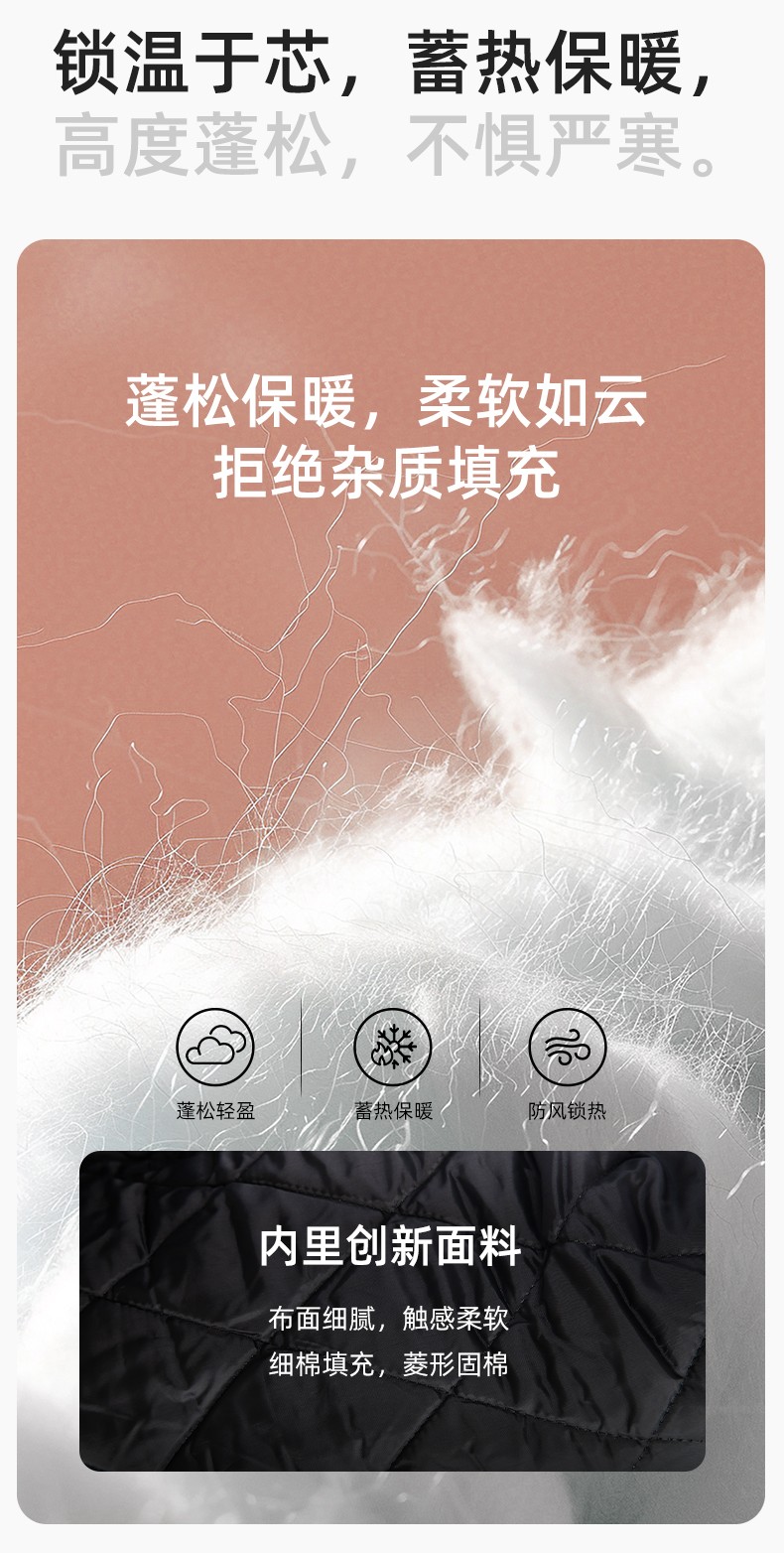 LJ-9803 冬季防撕裂防静电可拆卸棉服保暖锁温防寒服加油站防静电工装定制(图4)