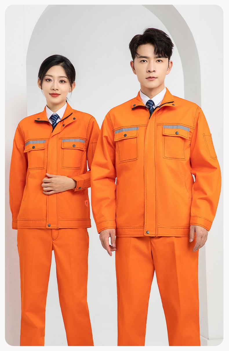 LJ-9601ZR 纯棉春秋阻燃工作服套装耐磨防烫电焊工专用工装定制(图15)