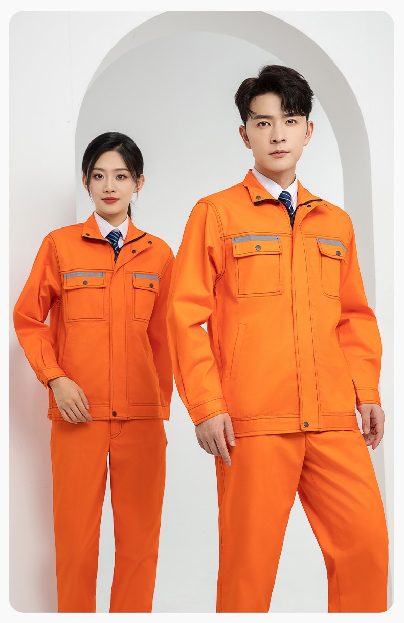 LJ-9601ZR 纯棉春秋阻燃工作服套装耐磨防烫电焊工专用工装定制(图16)