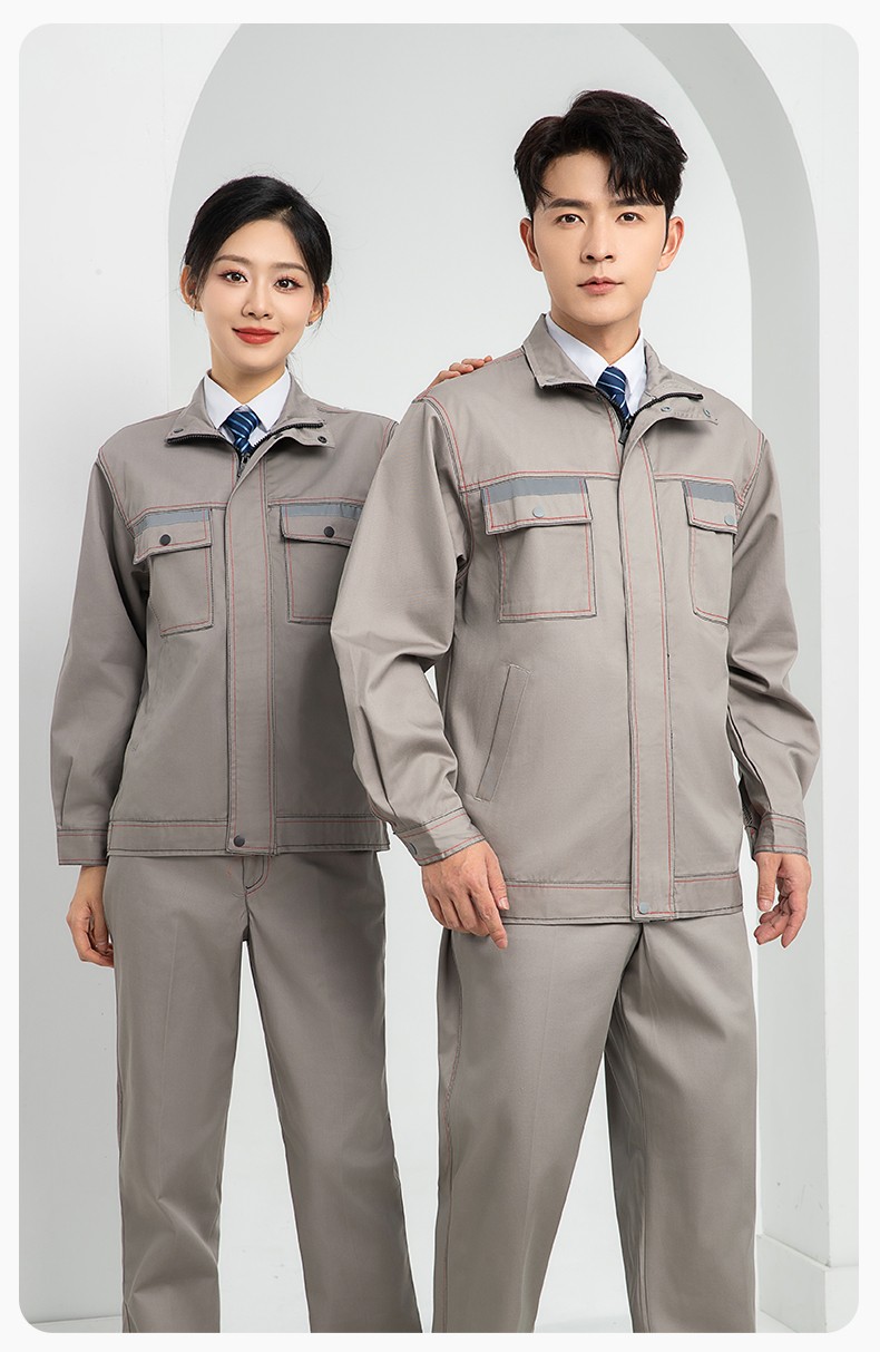 LJ-9601ZR 纯棉春秋阻燃工作服套装耐磨防烫电焊工专用工装定制(图17)