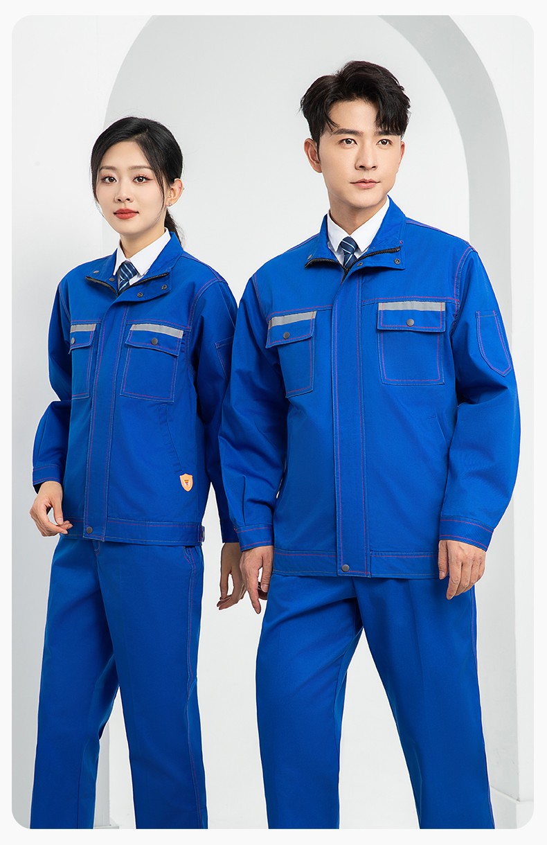 LJ-9601ZR 纯棉春秋阻燃工作服套装耐磨防烫电焊工专用工装定制(图19)