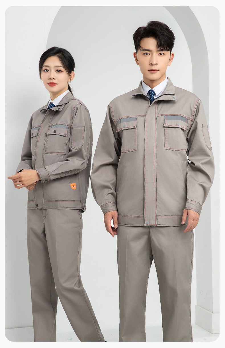 LJ-9601ZR 纯棉春秋阻燃工作服套装耐磨防烫电焊工专用工装定制(图18)