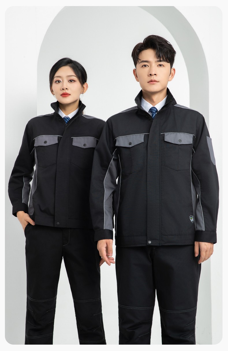 LJ-9802 春秋防撕裂劳保工作服套装耐磨抗撕裂建筑工地干活工装定制(图15)