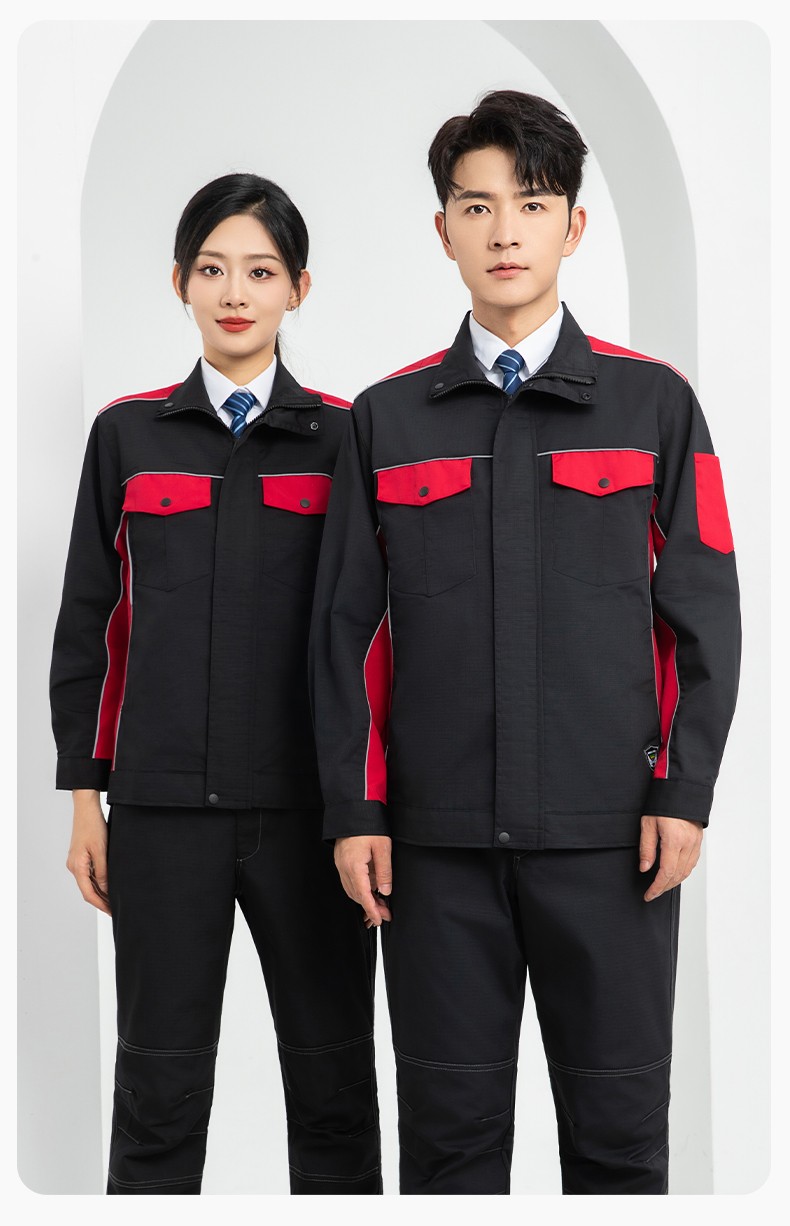 LJ-9802 春秋防撕裂劳保工作服套装耐磨抗撕裂建筑工地干活工装定制(图17)