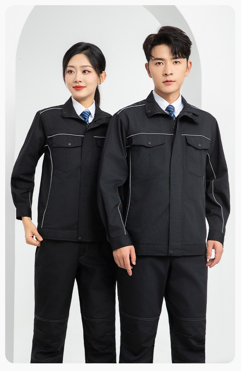 LJ-9802 春秋防撕裂劳保工作服套装耐磨抗撕裂建筑工地干活工装定制(图18)