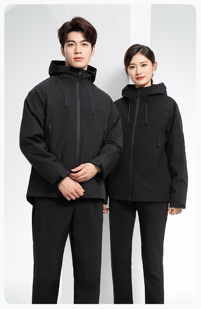 SL-9077 冬季可拆卸冲锋衣工作服防风防水保暖工装企业学校工厂团体服定制(图15)