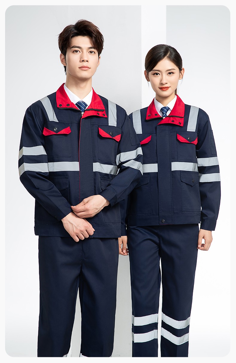 DM20148 反光条工作服套装男路政环卫园林绿化养护保洁道路救援反光劳保服(图13)