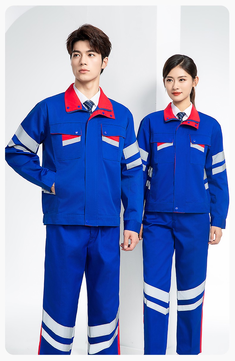 DM20149 春秋反光条长袖工作服男路政环卫园林绿化道路救援反光劳保服定制(图15)