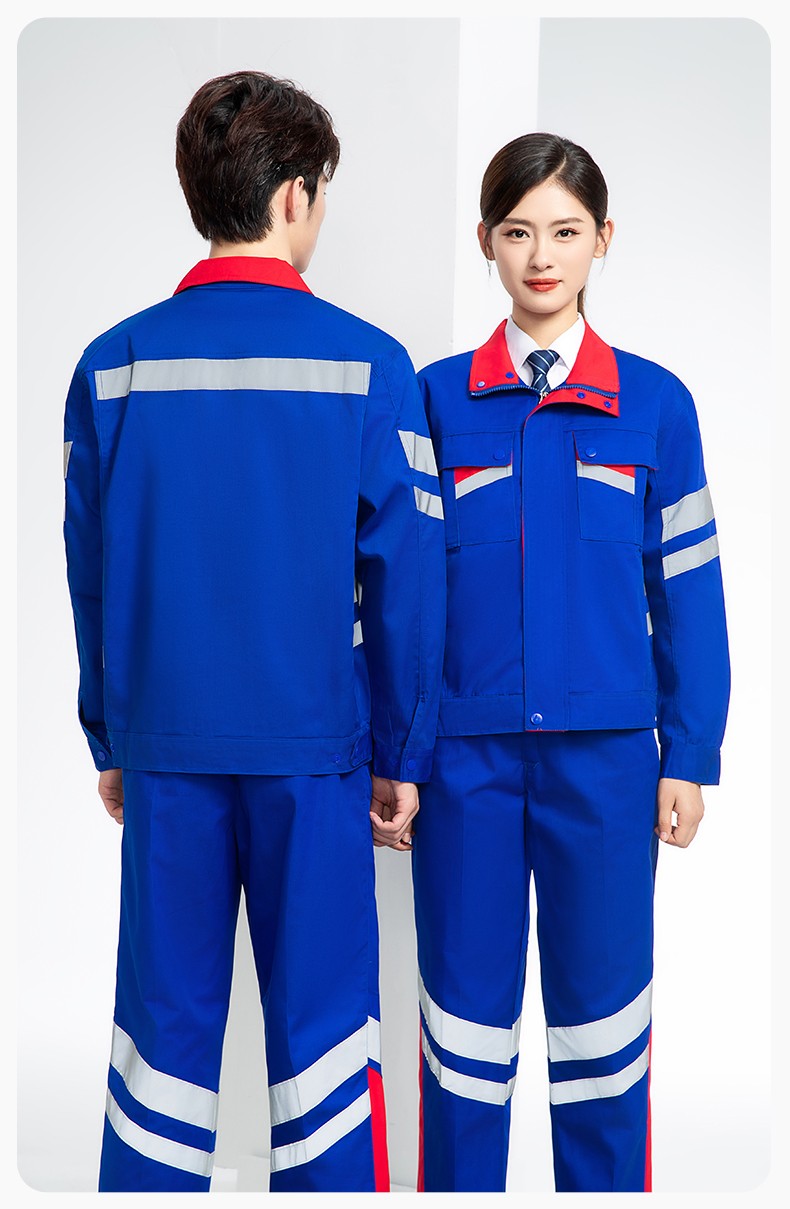 DM20149 春秋反光条长袖工作服男路政环卫园林绿化道路救援反光劳保服定制(图16)