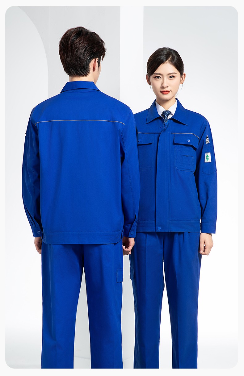 FJD8099 春秋纯棉防静电工作服套装定制电网化工厂汽修车间耐磨反光劳保服(图22)